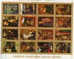 Stamps United Arab Emirates -  Famosas Pinturas de la vida de Cristo