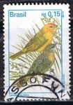 Stamps Brazil -  Scott  2488  Sicalis Flaveola (2)
