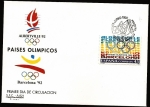 Stamps Spain -  Paises Olímpicos 1992  -  Barcelona - Albertville - SPD