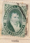 Sellos de America - Argentina -  Presidente Rivadaria Ed 1867