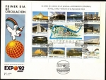 Stamps Spain -  Exposición universal Sevilla 92 - motivos de la exposición  HB -SPD
