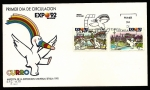Sellos de Europa - España -  Exposición universal  Sevilla  92 - Curro mascota de la expo -SPD