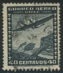 Stamps Chile -  Scott C34 - Correo Aereo