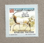 Sellos de Africa - T�nez -  Antílope Oryx