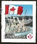 Stamps : America : Canada :  BANDERA - PAISAJE - ACANTILADOS