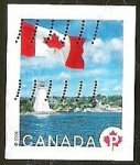 Stamps : America : Canada :  BANDERA - PAISAJE - FARO