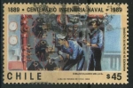 Stamps Chile -  Scott 838 - Cent. Ingeniería Naval