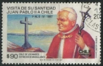 Stamps Chile -  Scott 746 - Visita de su Santidad Juan Pablo II