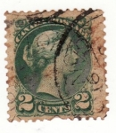 Stamps Canada -  Reina Victoria Ed 1868