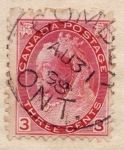 Stamps : America : Canada :  Reina Victoria