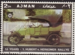 Sellos del Mundo : Asia : Emiratos_�rabes_Unidos : Ajman 1970 Michel 614 Sello * Cars Dürkopp KD 1909 Aniv. Hubert v. Herkomer Rallye 2Dh Preobliteré 