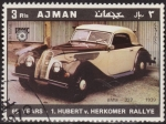 Sellos de Asia - Emiratos �rabes Unidos -  Ajman 1970 Michel 620 Sello * Cars BMW 327 1936 Aniv. Hubert v. Herkomer Rallye 3 Rls Preobliteré Ma
