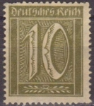 Stamps Germany -  Alemania 1922 Scott 138 Sello * Cifras Numeros 10 Deutsches Reich Allemagne Germany