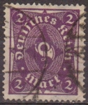 Stamps : Europe : Germany :  Alemania 1922 Scott 185 Sello º Post Horn 2M Deutsches Reich Allemagne Germany Germania Deutschland