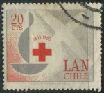 Sellos de America - Chile -  Scott 343 - Cent. Cruz Roja Internacional