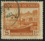 Stamps Chile -  Scott 205 - Pesca