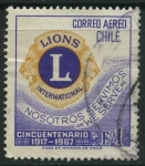 Stamps Chile -  Scott 364 - Cincuentenario Lions International