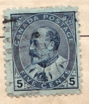 Stamps : America : Canada :  Eduardo VII