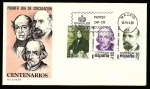 Stamps Spain -  Centenarios -J.Ramón Jiménez - Calderón - Andrés Bello - SPD