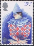 Stamps : Europe : United_Kingdom :  EUROPA. ARLEQUÍN: CREACIÓN EN 1723 DE LA PRIMERA PANTOMIMA