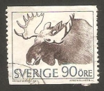 Stamps Sweden -  577 - cabeza de un alce