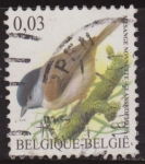 Stamps : Europe : Belgium :  Belgica 2005 Scott 2071 Sello º Aves Oiseaux Mesange Nonnette 0,03€ Belgique Belgium 