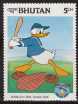 Sellos de Asia - Bhut�n -  Bhutan 1984 Scott 461 Sello ** Walt Disney Aniv. Donald Duck Diapositivas Beisbol 5Ch