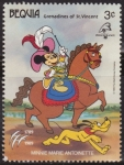 Stamps : America : Saint_Vincent_and_the_Grenadines :  Bequia (St.Vincent) 1989 Scott 270 Sello ** Walt Disney Centenario Revolucion Francesa Minnie Maria 