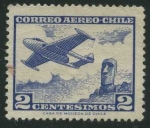 Sellos de America - Chile -  Scott C236 - Avion Jet y estatua Isla de Pascua