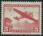 Sellos de America - Chile -  Scott C237 - Torres de control y avión