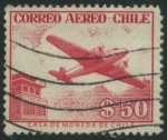 Sellos de America - Chile -  Scott C177 - Torres de control y avión