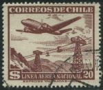 Stamps Chile -  Scott C144 - Telesférico y avión