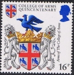 Stamps United Kingdom -  HERÁLDICA. ESCUDO DE ARMAS DEL COLEGIO DE . RESERVADO