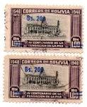 Stamps : America : Bolivia :  IV CENTENARIO FUNDACION DE LA PAZ-1548-1948