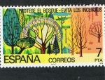 Stamps : Europe : Spain :  2471- PROTEGE EL BOSQUE - EVITA LOS INCENDIOS