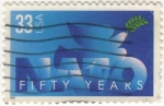 Stamps : America : United_States :  FIFTY YEARS  NATO