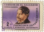 Sellos de America - El Salvador -  FRANCISCO ANTONIO GAVIDIA