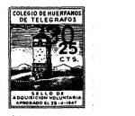 Stamps Spain -  TELEGRAFOS (4765) Habilitado en rojo para 30 Ctmos 