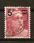 Stamps : Europe : France :  Marianne.- Tipografiado./ Sobrecargado.