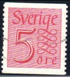 Stamps : Europe : Sweden :  New Numeral type	