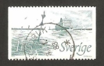 Sellos de Europa - Suecia -  1181 - baliza marítima y un barco