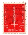 Stamps : Europe : Netherlands :  -1945-1955-10°ANIVERSARIO DE LA LIBERACION