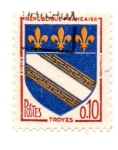 Sellos de Europa - Francia -  1962-65-ESCUDOS de VILLAS..TROYES(Tipografiado)