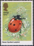 Stamps United Kingdom -  INSECTOS DEL REINO UNIDO. MARIQUITA DE 7 PUNTOS