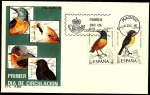 Stamps Spain -  Pájaros -Roquero rojo - Curruca - SPD