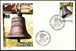 Stamps Andorra -  Navidad 1986 - Campana de Sant Romá - SPD
