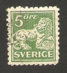 Stamps Sweden -  155 a - León de Vasa