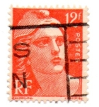 Stamps : Europe : France :  1945-1947-MARIANNE(de GANDON)Tipografiado