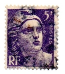 Stamps : Europe : France :  1945-1947-MARIANNE(de GANDON)Tipografiado