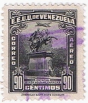 Stamps Venezuela -  ESTATUA SIMON BOLIVAR CARACAS 90 cent